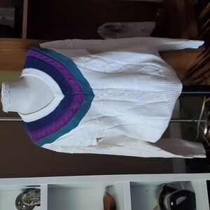 Cream v-neck sweater